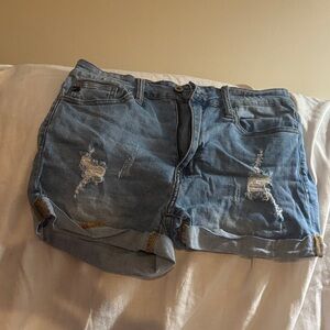KanCan Light Blue Distressed Jean Shorts